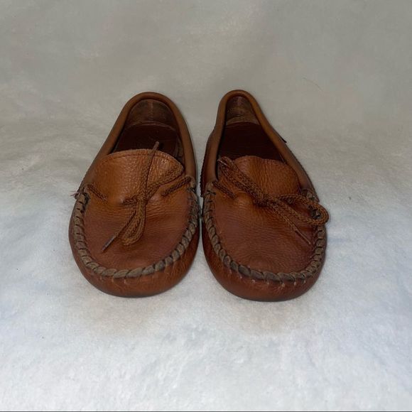 Footskins Womens 6 Brown Cowhide Softsole Moccasins Flats - Picture 3 of 6